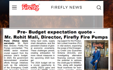 Firefly Fire Pumps in News